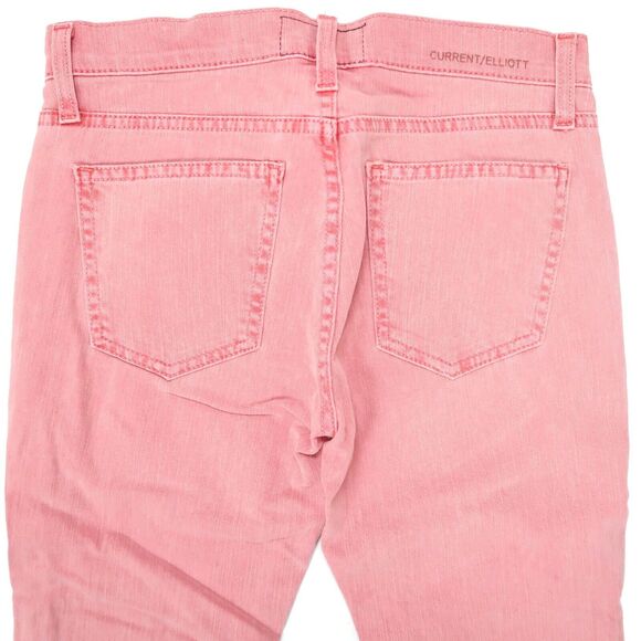 Current/Elliott The Side Slit Stiletto Jeans in Faded Red (Pink) Sz 24 NWT $208 - Picture 8 of 11